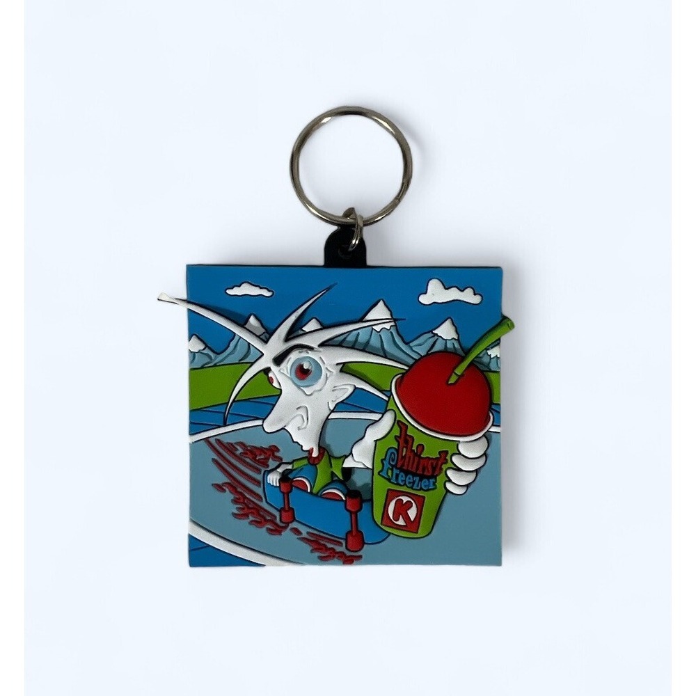 Vintage Circle K Thirst‎ Freezer Rubber Keychain Skateboarder 90s 2000s NEW